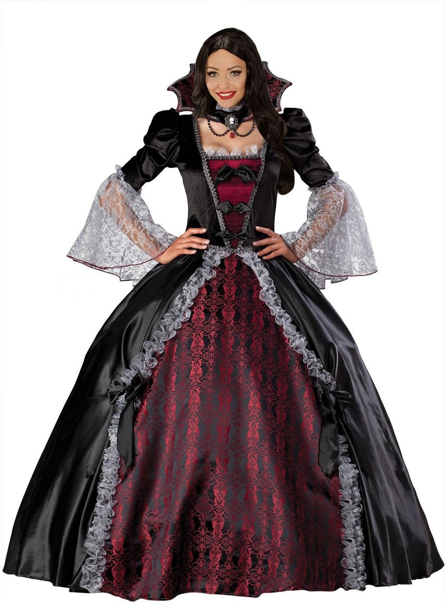 Vampier & Dracula Kostuum | Miss Reina Vampiress | Vrouw | Large | Halloween | Verkleedkleding